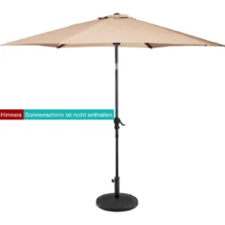 Φ49cm Sonnenschirmständer Robuster Runder Schirmhalter mit Feststellknopf Dicke Eisenstange