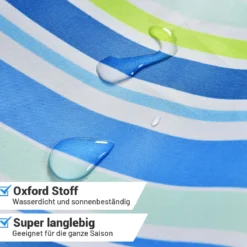 243cm Strand-Sonnenschirm Outdoor-Sonnenschirm Strandschirm Alu neigbar Terrassenschirm