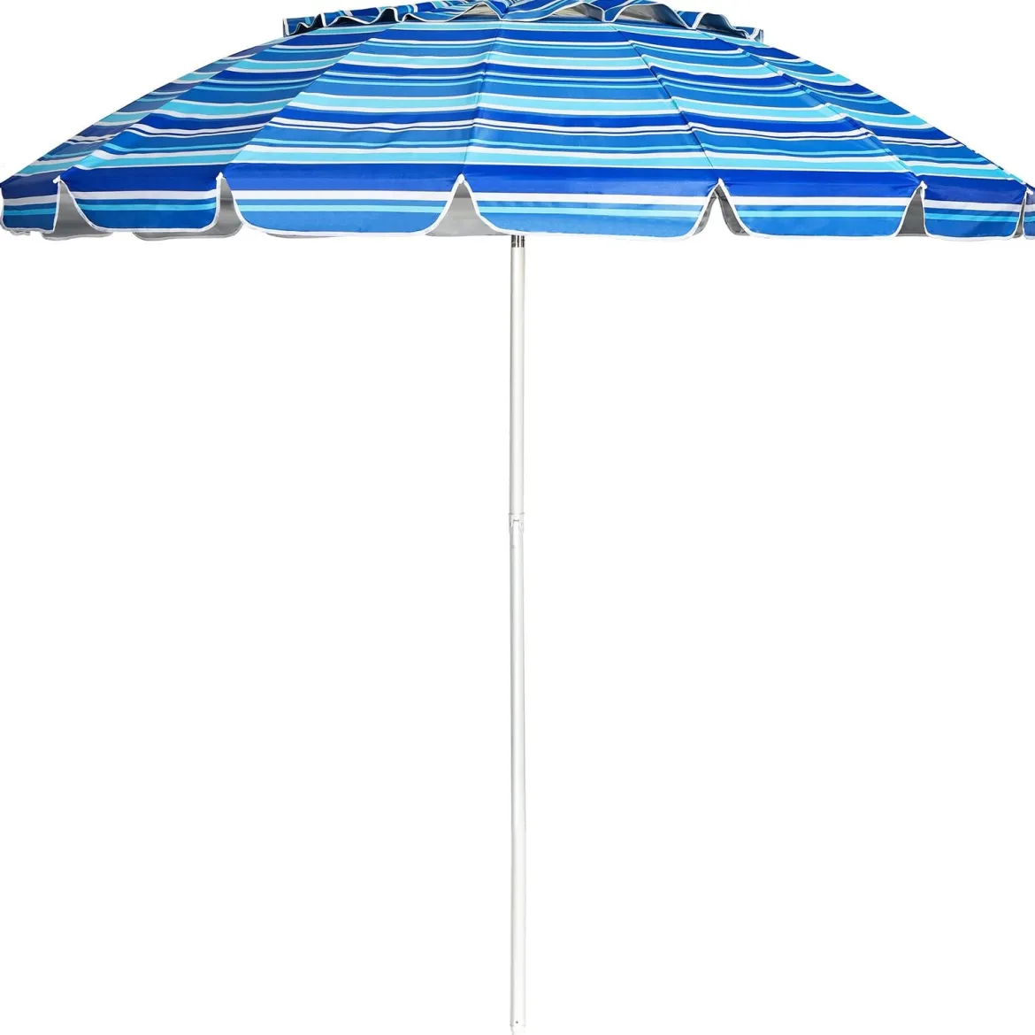 243cm Strand-Sonnenschirm Outdoor-Sonnenschirm Strandschirm Alu neigbar Terrassenschirm