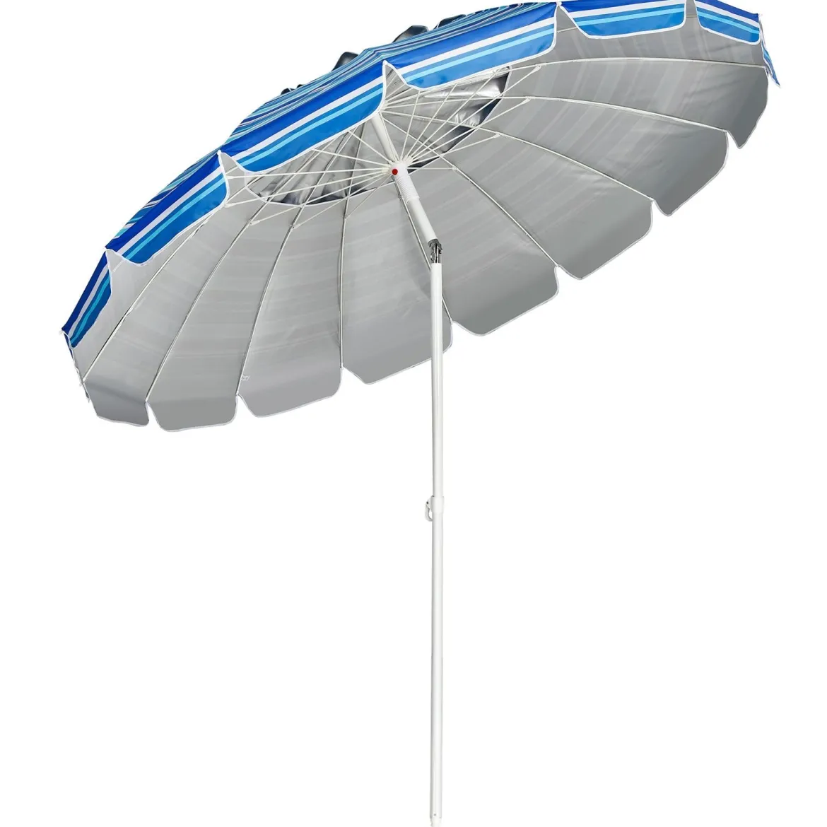 243cm Strand-Sonnenschirm Outdoor-Sonnenschirm Strandschirm Alu neigbar Terrassenschirm
