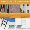 φ366 cm Trampolin mit Leiter & Basketball & Sprungmatte & Randabdeckung Gartentrampolin