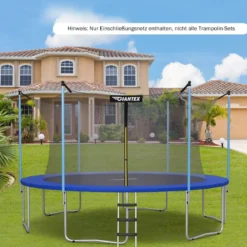 Ø305 cm Trampolin Sicherheitsnetz innenliegend für Gartentrampoline Schwarz