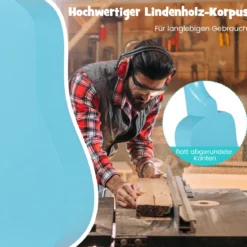 53 cm Ukulele Gitarre für Kinder 4-saitige Mini-Ukulele mit Bassholz-Korpus für Kinder ab 3 Jahren Hellblau