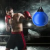 Ø45 cm Wasserboxsack 50 kg Boxing Punching Bag mit Verstellbarer Metallkette Blau