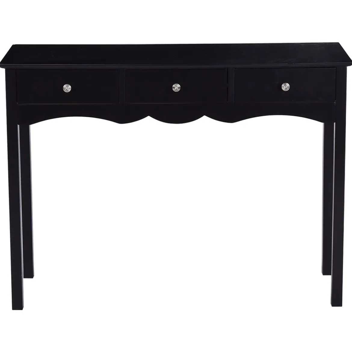 Computerschreibtisch Moderner Einfacher Konsolentisch mit 3 Schubladen 100x 32 x 75 cm Schwarz