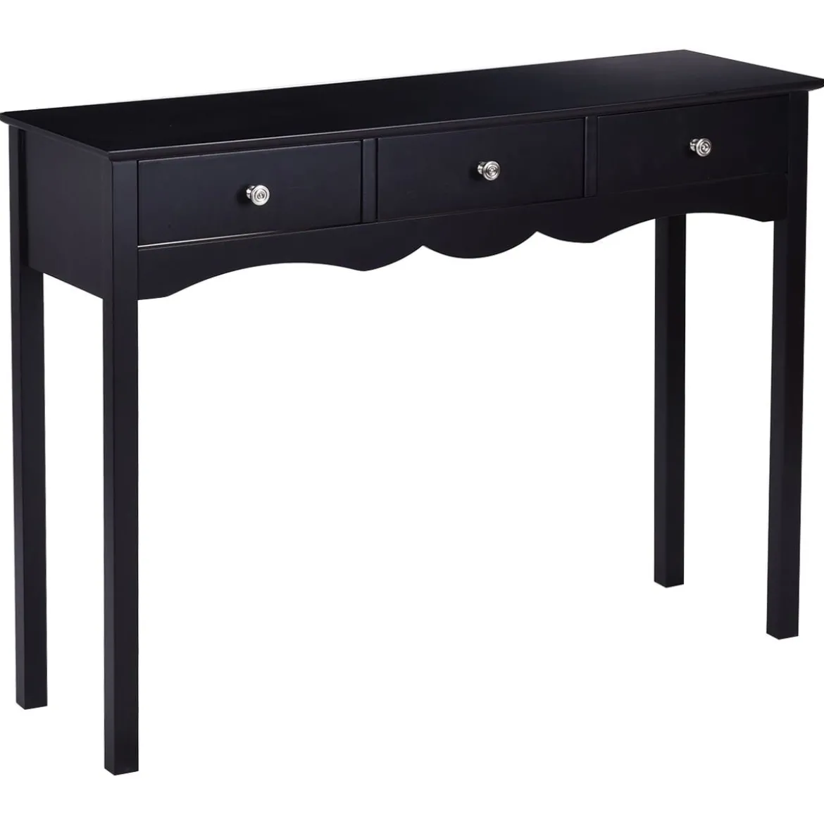 Computerschreibtisch Moderner Einfacher Konsolentisch mit 3 Schubladen 100x 32 x 75 cm Schwarz
