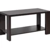 Couchtisch Holz Wohnzimmertisch mit unterer Ablage 80 x 40,5 x 42 cm Braun