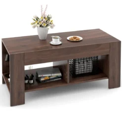 Couchtisch Kaffeetisch Beistelltisch mit 5 Füßen 90 x 39 x 42 cm MDF Braun