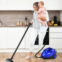 Dampfreiniger Dampfbesen 2000W Bodendampfreiniger mit 18 Zubehörteilen
