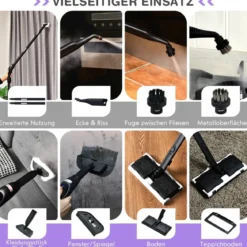 Dampfreiniger Dampfbesen 2000W Bodendampfreiniger mit 18 Zubehörteilen