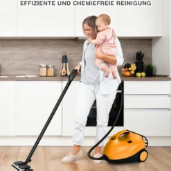 Dampfreiniger Dampfbesen 2000W Bodendampfreiniger mit 18 Zubehörteilen