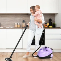 Dampfreiniger Dampfbesen 2000W Bodendampfreiniger mit 18 Zubehörteilen