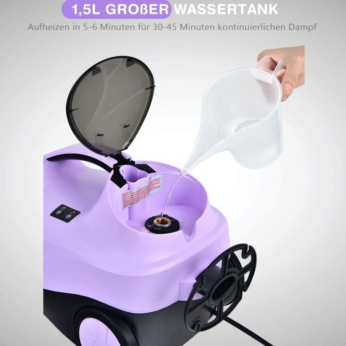 Dampfreiniger Dampfbesen 2000W Bodendampfreiniger mit 18 Zubehörteilen