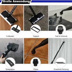 Dampfreiniger Dampfbesen 2000W Bodendampfreiniger mit 18 Zubehörteilen