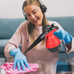 Dampfreiniger Handgerät chemiefreies Reinigen Dampfreinigen für Zuhause, Auto oder Veranda Rot