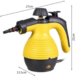 Dampfreiniger Handgerät 9-teiliges Zubehör-Set und sicheres Design Dampfreinigen Gelb