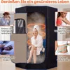 Dampfsauna Tragbar Heimsauna mit 9 Temperaturstufen Saunazelt mit Fernbedienung & Timer Schwarz