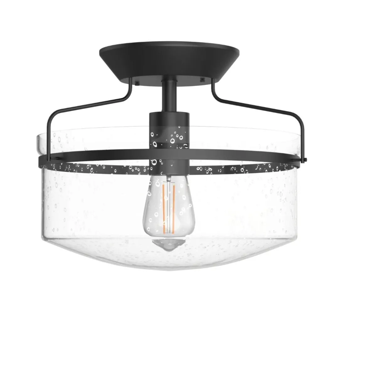 Deckenleuchte Glas Deckenlampe modern Lampe Vintage mit halboffenen Glasschirmen Schwarz