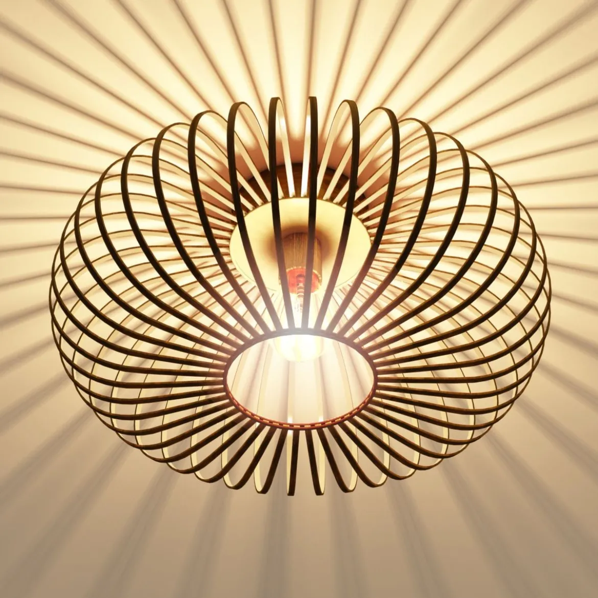 Deckenleuchte im antiken Messingdesign Deckenlampe Retro Lampe Vintage Metall Kupferfarben
