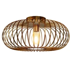Deckenleuchte im antiken Messingdesign Deckenlampe Retro Lampe Vintage Metall Kupferfarben
