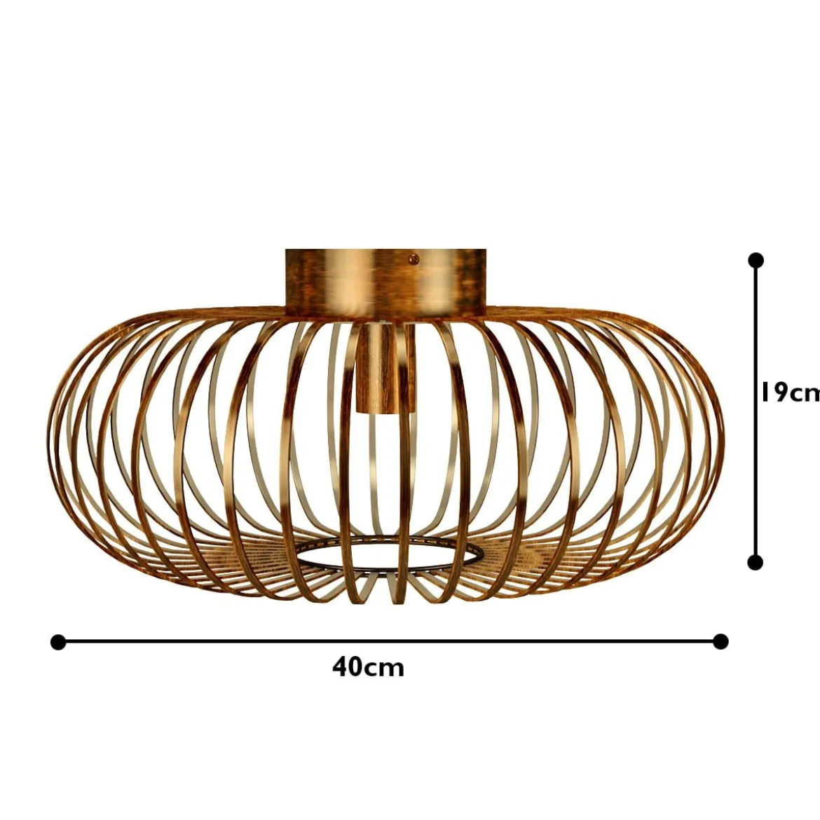 Deckenleuchte im antiken Messingdesign Deckenlampe Retro Lampe Vintage Metall Kupferfarben