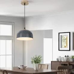 Deckenleuchte mit Verstellbarem Hängekabel & E27 Sockel Pendelleuchte Hängelampe Grau