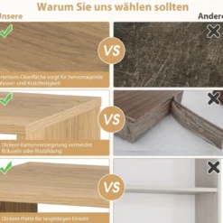 2 Dekorative Würfelregale Stapelbare Aufbewahrungsregale Natur