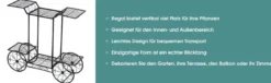 Dekor-Blumenständer Pflanzenständer mit 6 Ablagen Freistehender Blumenwagen für Innen und Außen Metall schwarz 80,5 x 25 x 75
