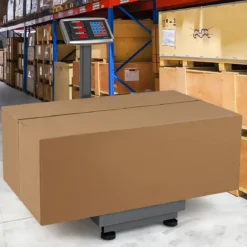Digitale Plattformwaage 300kg / 50g Paketwaage mit Preisrechner LB/KG multifunktionale Ladenwaage Silber