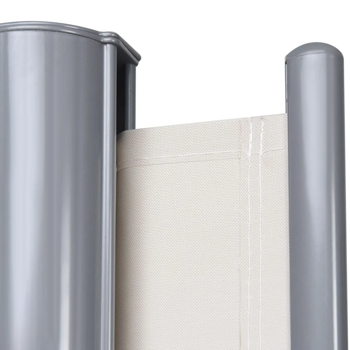 Doppelseitenmarkise Ausziehbare Seitenmarkise Markise Sichtschutz für Garten Beige 6 x 1,8 m