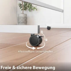 Doppelseitiges Höhenverstellbares Whiteboard mit Rollen & Ständer & Stiftablage Weiß
