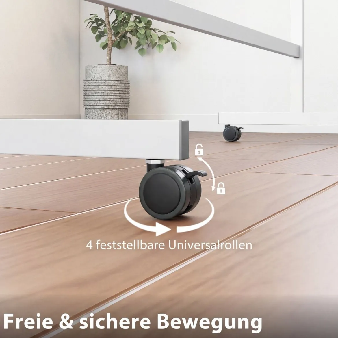 Doppelseitiges Höhenverstellbares Whiteboard mit Rollen & Ständer & Stiftablage Weiß