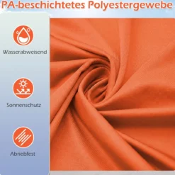 Doppelsonnenschirm mit Ständer Sonnenschirm UPF 50+ Gartenschirm 400 x 200 cm