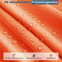 Doppelsonnenschirm mit Ständer & LED-Leuchten & UPF 50+ Sonnenschirm Gartenschirm
