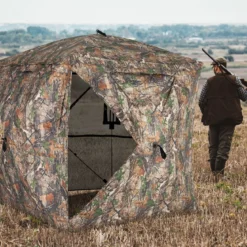 270° durchsichtiger Tarnzelt Pop-Up Jagdzelt aus robust Oxford für 2-3 Personen tragbares Tarnzelt Tarnmuster
