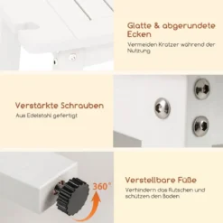 Duschbank Bad Badhocker wasserdicht mit Griff & Ablage Duschhocker 150 kg Belastbar