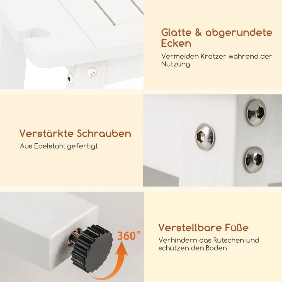 Duschbank Bad Badhocker wasserdicht mit Griff & Ablage Duschhocker 150 kg Belastbar