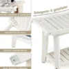 Duschbank Wasserdichter Duschhocker mit Gebogenem Sitz 60,5 x 34 x 48 cm Weiß