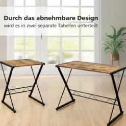 Eckschreibtisch L-Förmiger Computertisch aus Holz 147 x 112 x 79 cm Braun