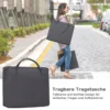 Ein-Konpf-klappbares Babybett mit Matratze & Reißverschlusstür & Tragetasche Dunkelgrau