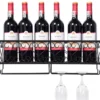 Eisen Wand-Weinregal Gläserhalter Weinflaschenhalter