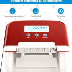 Eiswürfelmaschine Ice Maker Eismaschine Eiswürfelbereiter inkl. Eiswürfelschaufel Eiswürfel Rot