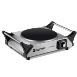 Elektrische Kochplatte Elektrokochplatte für Wohnheim Haus Camping 30,5 x 22 x 9,5 cm Silber