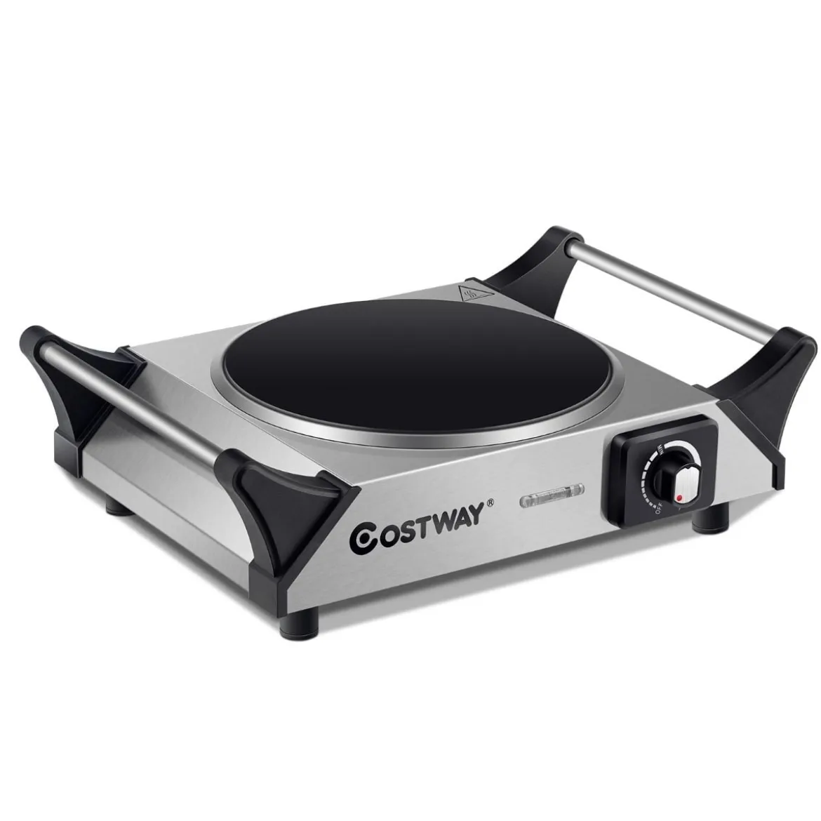 Elektrische Kochplatte Elektrokochplatte für Wohnheim Haus Camping 30,5 x 22 x 9,5 cm Silber