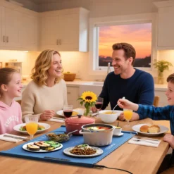 Elektrische Speisewärmungsmatte rollbare Silikon Warmhalteplatte mit einstellbarer Temperatur Blau
