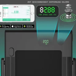 Elektrisch Laufband Heimtrainer Fitnessgerät Display 1-12 km/h Fernbedienung Schwarz