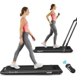 Elektrisch Laufband 1-12km/h LED Display Klappbar Heimtrainer Fitnessgerät 120kg Schwarz