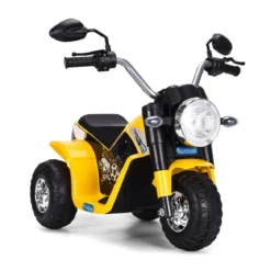 Elektro Motorrad Kindermotorrad Elektromotorrad mit Stützrädern 57 x 72 x 56 cm Gelb