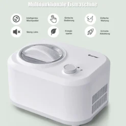 Elektronische Eismaschine 100W automatische Eismaschine mit eingebautem Kompressor Eismaschine Weiß