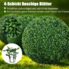 2er Buchsbaumkugel Buchsbaum Kugel UV-beständig Formschnitt Kunstpflanze Dekopflanze Dunkelgrün